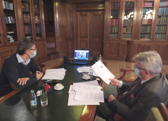 26. oktobar 2020. Narodni poslanici Mladen Grujić i dr Milorad Mijatović